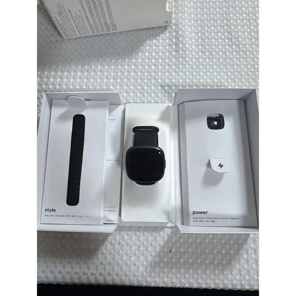 Fitbit Smartwatch Unisex OS Versa 4 Black Graphite NEW
